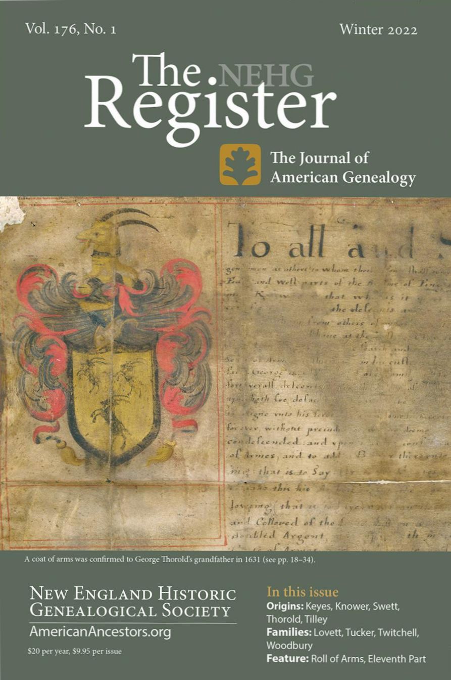 Update: New England Historical and Genealogical Register, Volume 176 ...